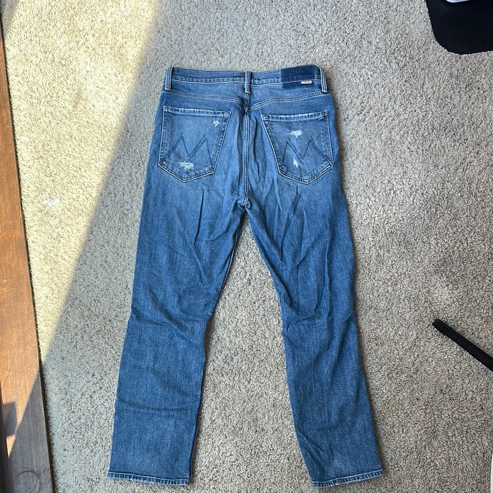 Mother high waisted rider ankle jeans